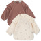 beaubybo Konges Slojd - 2 Pack Dinner Bib / Slab - 18M tot 3J - Met mouwen - Cherry / Rosewater