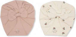 Konges Sløjd - 2 Pack Bambi Bonnet - Cherry/Rugby Tan