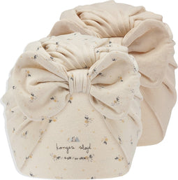 Konges Sløjd - 2 Pack Bambi Bonnet - Petales/Smoke Grey - Tulban - Muts