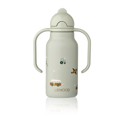 beaubybo Liewood Kimmie Waterfles/Drinkfles 250ml - Vehicles/Dove Blue