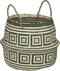 beaubybo Rieten Mand - Zeegras Naturel groen en naturel 35 x 40 cm - Bloempot
