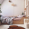 beaubybo Studio Ditte Hoeslaken Blokjes 90x200cm - Roestbruin
