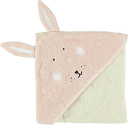 beaubybo Trixie Hooded Towel Mrs Rabbit - 75 x 75 cm - Handdoek met kap