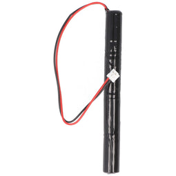 Emergency light battery NiMH 4.8V 500mAh L1x4 Lady with 100mm cable and plug replaces Elubat 275609,
