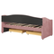Beliani VITTEL - Bed with storage - Pink - Polyester