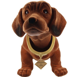 The original dachshund brown large approx. 30x20cm, the original since 1965, the original booblehead