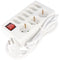 9-way table socket with switch, white socket strip, 3x Schuko, 6x Euro socket inserts