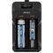 ANSMANN Lithium 2 charger for 1-2 Li-Ion battery 3.6V, 3.7V with LED charge status indicators, black