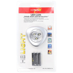 LED light with 3 LEDs each, mini LED light, easy attachment, including batteries