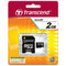 Transcend MicroSD card 2GB and SD adapter