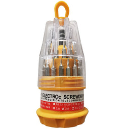 Tool set 31-fold suitable for most smartphones, cell phones, tablets, tool batteries and Co.