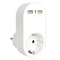 Euro plug socket with 2-way USB output with max 2400mA USB charging current, color white