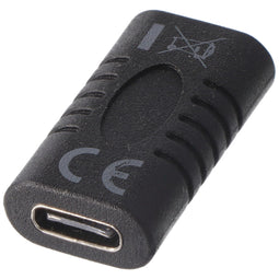 USB-C ™ to USB-C ™ adapter for easy connection of two USB-C ™ cables, black