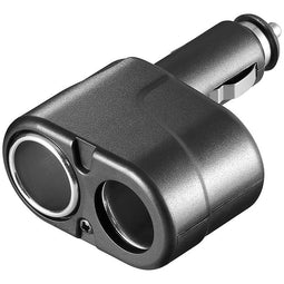 12V car adapter 2in1 mini black, 12V, 24Volt max. 2A