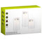 Set of 3 with LED real wax candles with realistic, moving light in white, with timer function includ