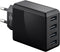 4-way USB charger, multiple USB charger, 30W, charges up to 4 devices at the same time, black