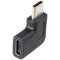 Adapter USB-C to USB-C with 90 degree angle black, angled adapter extends the USB-C, suitable for th