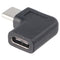 Adapter USB-C to USB-C with 90 degree angle black, angled adapter extends the USB-C, suitable for th