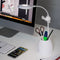 LED desk lamp with mini fan and pen box