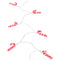 10 LED light chain candy canes, glowing candy canes, light chain with timer function, warm white, ba