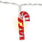 10 LED light chain candy canes, glowing candy canes, light chain with timer function, warm white, ba