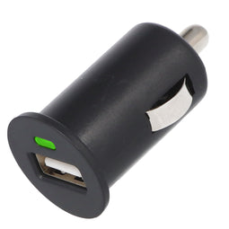 12 volt USB car adapter extra compact with USB charging socket