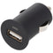 12 volt USB car adapter extra compact with USB charging socket