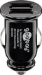 Dual USB car charger 2.1 A cigarette lighter plug, charges up to two USB devices simultaneously, sli