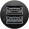 Dual USB car charger 2.1 A cigarette lighter plug, charges up to two USB devices simultaneously, sli