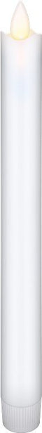 Set of 5 white LED real wax stick candles including remote control, the beautiful and safe lighting