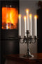 Set of 5 white LED real wax stick candles including remote control, the beautiful and safe lighting