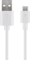 USB fast charging and synchronization cable from USB to Micro USB, white