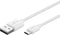 USB fast charging and synchronization cable from USB to Micro USB, white