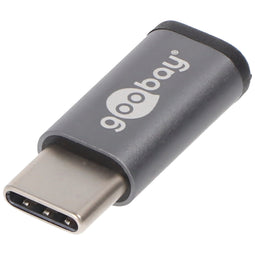USB-C adapter for connecting a USB-C device with the older USB 2.0 Micro-B cable or connector