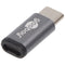 USB-C adapter for connecting a USB-C device with the older USB 2.0 Micro-B cable or connector