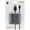 Cable manager 5-channel black in a set of 2 for organizing and fixing, removable again