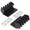 Cable manager 5-channel black in a set of 2 for organizing and fixing, removable again