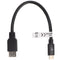 USB-C male to USB A female with black cable 20cm