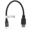 USB-C male to USB A female with black cable 20cm