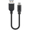 USB-C male to USB A female with black cable 20cm
