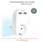 Socket with 2x USB port, 2.0A protective contact socket 16A