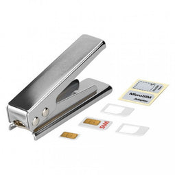 Punch for SIM cards on micro SIM including adapter