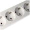 6-way power strip with foot switch, color white
