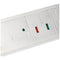 6-way power strip with foot switch, color white