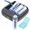 4x AA 1.5V 3300mWh typically 2000mAh lithium ion battery, rechargeable including 1.5V charger