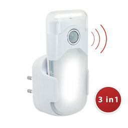 LED night light with automatic emergency lighting, anti-blackout, practical flashlight function, wit