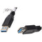 USB 3.0 SuperSpeed extension cable, black, length 3 meters, significantly faster than USB 2.0
