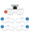 LED glasses with magnifying glass and 5 interchangeable dioptres, also ideal for those who wear glas
