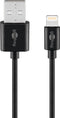 USB sync and charging cable for Apple iPhone, iPad and for devices with Lightning connector, black