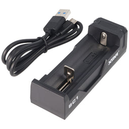 Fast charger for Li-ion batteries 3.6 - 3.7 volts, also charges protected 20700, 21700 with excess l